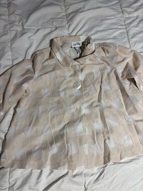 Joseph Ribkoff Cream and White Patchwork Jacket